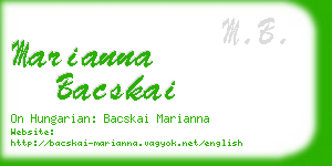 marianna bacskai business card